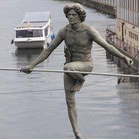 Man Crossing The River