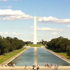 Photo taken at Lincoln Memorial Reflecting Pool by Junyeon H. on 9/9/2012