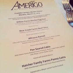 Amerigo Italian Restaurant corkage fee 